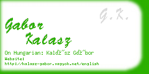 gabor kalasz business card